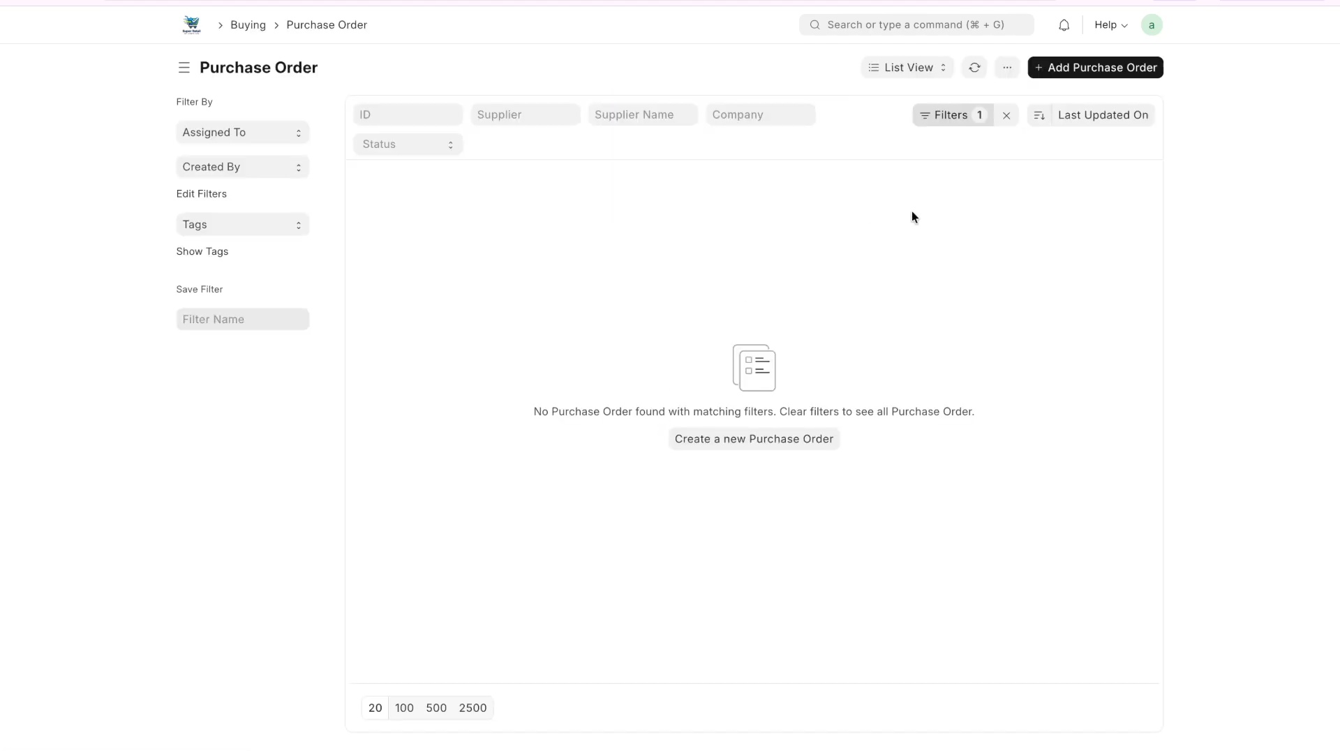 ภาพขั้นที่ 1: Purchase Order: ใบสั่งซื้อ
